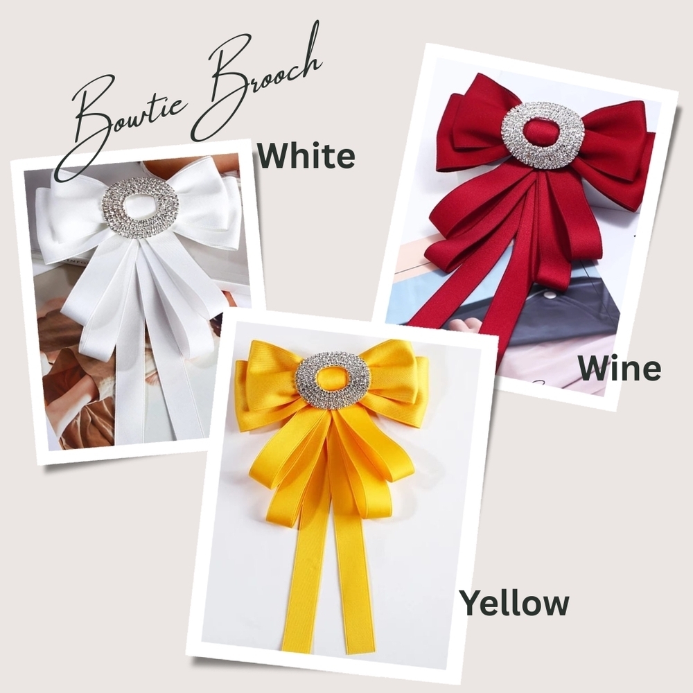 Elegant Bowtie Brooch Set - 3pcs Set - Picture 11 of 12